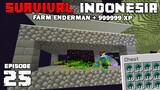 AKU MANDI XP DI FARM ENDERMAN !! - Minecraft Survival Indonesia (Eps.25)