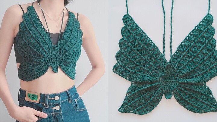 钩针露背吊带：冲破束缚的蝶，翱翔自得的美