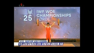 Atleta Kim Il Gyong conquista três medalhas de ouro no Campeonato Mundial de Halterofilismo