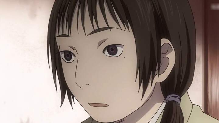 A bug monster lives in the girl's eye, and can predict life and death.
