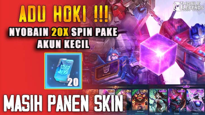 ADU HOKI!! NYOBAIN 20X SPIN EVENT TRANFORMERS DIAKUN KECIL BUAT REFERENSI PLAYER BARU MOBILE LEGENDS