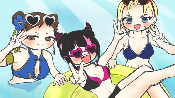 【คอสเพลย์】สู้ๆ นะ! คุณซูหลี่! ชุดว่ายน้ำฉบับจำกัดสามคน