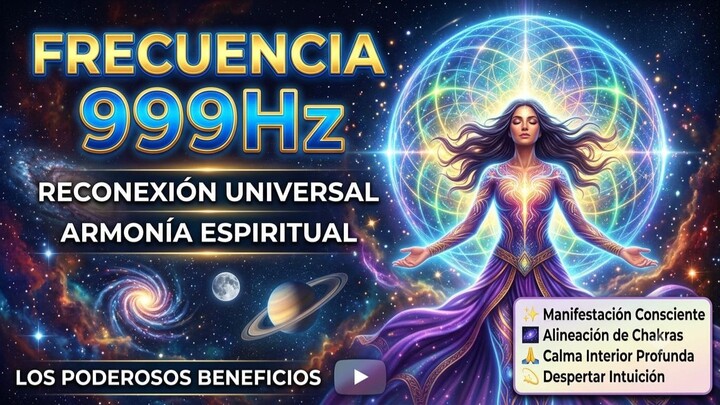 Frequency 999Hz With just 10 Minutes a day Open The 7 Chakras, Energy Cleansing Of The Whole Being.