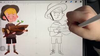 [Học vẽ bằng Procreate từ đầu] Cách sao chép và vẽ