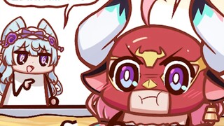 [Fluorescent Four Grids] Why does the bull warrior Varesa never take off her mask? (This episode is 