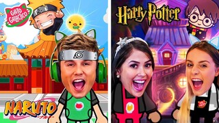 CASA DO NARUTO VS HARRY POTTER NO TOCA LIFE WORLD !!! | Gato Galactico