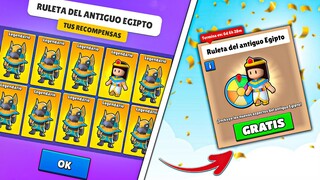 🟡MUCHO CUIDADO CON LA NUEVA RULETA del ANTIGUO EGIPTO en STUMBLE GUYS🔥CONSEGUI LAS NUEVAS SKINS🔥