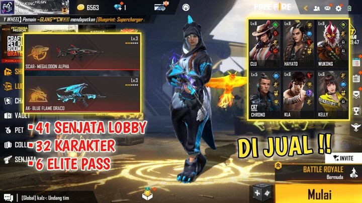 ADA AK DRACO DAN SCAR MEGALODON, BUNDLE DINO - JUAL AKUN FF MURAH
