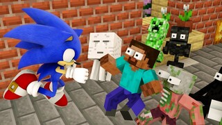 MONSTER SCHOOL - SONIC THE HEDGEHOG The INVASION - MINECRAFT ANIMATION