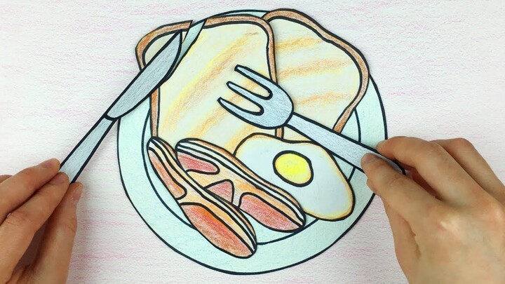 [Stop Motion Animation] Make a simple brunch, full of health~| Selfacoustic