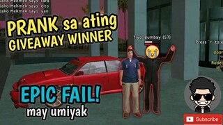 Holdup "PRANK" sa ating Sultan GIVEAWAY WINNER (EPIC FAIL) || ELEGY GIVEAWAY WINNER 🎉