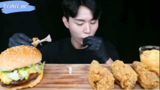Hamburger gấp đôi phô mai phần 4 #mukbang