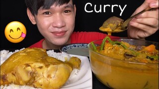 MUKBANG EATING CHICKEN CURRY | Tasty Spicy Curry