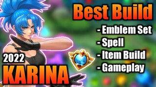 KARINA BEST BUILD 2022 | TOP 1 GLOBAL KARINA BUILD | KARINA - MOBILE LEGENDS | MLBB