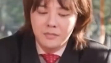 He looks like he’s about to cry, his eyes keep darting upward.