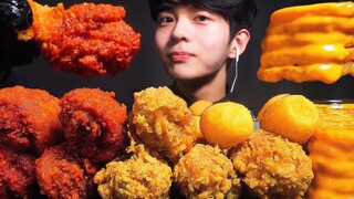[Review đồ ăn] Gà rán giòn cay + khoai tây viên phô mai ngon tuyệt.