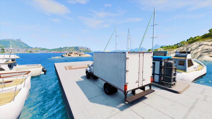 Who can reach the dock by skipping stones?