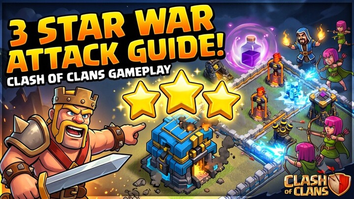 Can I Get 3 star ⭐ on war attack 'Clash Of Clan Game play