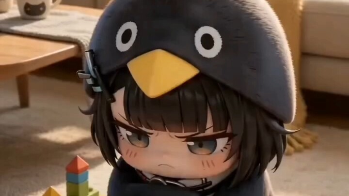 Your coo-coo, gagaga little penguin is mad! (  ⩌ - ⩌ )