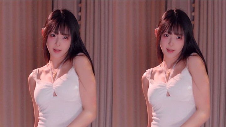 [Caviar] Wiggle Wiggle White Suspender Jeans 🐟 K‑Dance Dance Cover