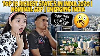 Top 10 Richest States in India 2020 | NOMINAL GDP | EMERGING INDIA | Filipino Couple Reaction