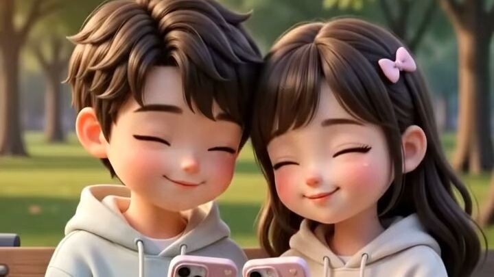 Couple walpapper, kawaii baby walpapper 3d