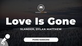 Love Is Gone - SLANDER, Dylan Matthew (Piano Karaoke)