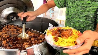 Filipino Street Food |  Beef Pares and Mami Noodle Soup - Beef Stew, Rice and Noodles