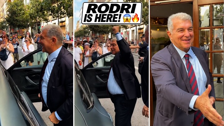 LAPORTA CAN’T HIDE HIS HAPPINESS!  Rodri Joins Barcelona!