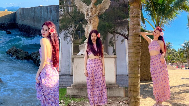 KPOP di tepi pantai "Heart Burn" | Tarian vertikal ulang lagu baru Sunmi "Heart Burn"