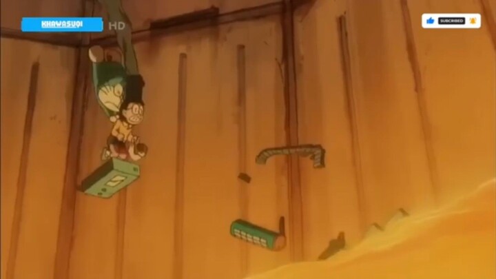 Detik2 Doraemon dan Nobita Jatuh ke api pembakaran