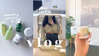 vlog ❤︎ unboxing new tumbler and skincare, recovering from covid and cafe hopping