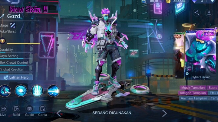 REVIEW SKIN EPIC GORD CYBER HACKER - Mobile Legend