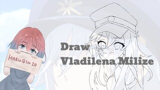 Drawing anime character Vladilena Milize// ("Eighty-Sixth")//Digitalart (Speedpaint) PART 1