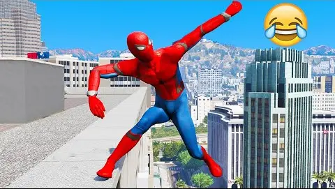 Funny Moments In GTA 5 - Spider-Man #5