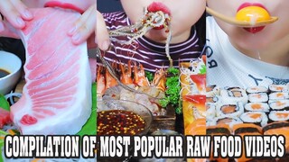 ASMR COMPILATION OF MOST POPULAR RAW FOOD VIDEOS ON MY CHANNEL | LINH-ASMR