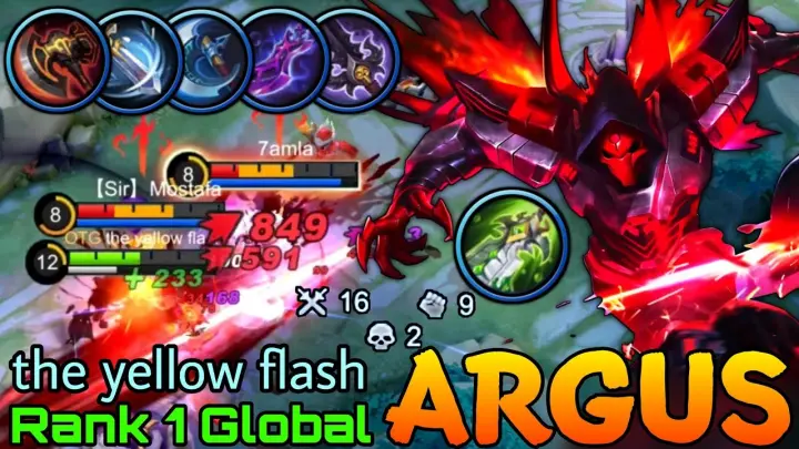 All Shall Perish by My Sword! Argus Jungler - Top 1 Global Argus by the yellow flash - Mobile Legend