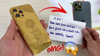 How to Turn iPhone 12 Pro Max Gold 24K VERSACE  into a New Version Edition🥰