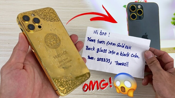 How to Turn iPhone 12 Pro Max Gold 24K VERSACE  into a New Version EditionðŸ¥°
