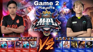 AURA vs OMG [Game 2 Bo5] | (FILIPINO) MPL-PH S7 Playoffs Day 1 | MLBB