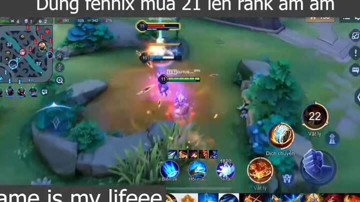 Dùng fennix mùa 21 lên rank ầm ầm p4 #gameismylifeee