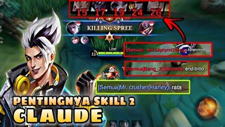 AUTO RATA! CARA BENAR PENGGUNAAN SKILL 2 CLAUDE DI UPDATE TERBARU