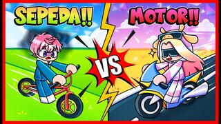 ADU BALAP !! SEPEDA MISKIN ATUN VS MOTOR KAYA MOMON !! SIAPA MENANG ?? Feat @sapipurba Roblox