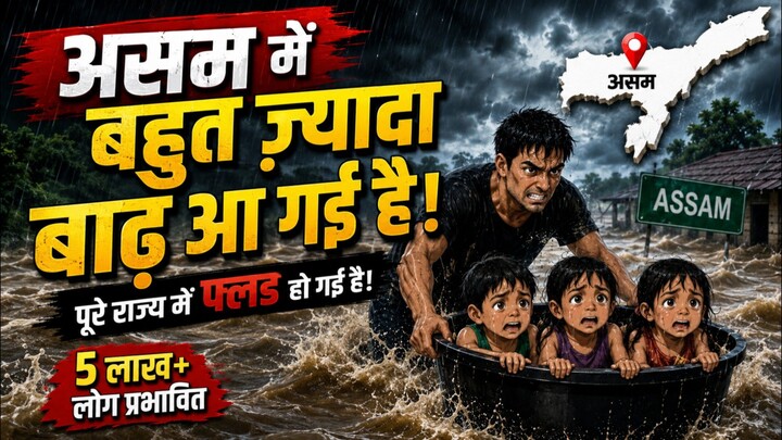 “Assam is facing a devastating flood situation. Heavy rainfall #AssamFlood #AssamFloods #FloodNews