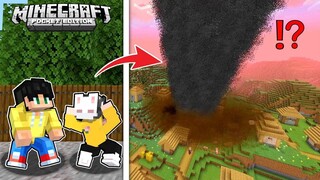 GIANT TORNADO NANALASA sa VILLAGE sa Minecraft PE