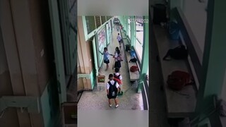 This girl was walking in the classroom hallway when this happened 🥺 #shorts