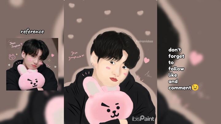 Drawing process - Jeon Jungkook (bts) fanart