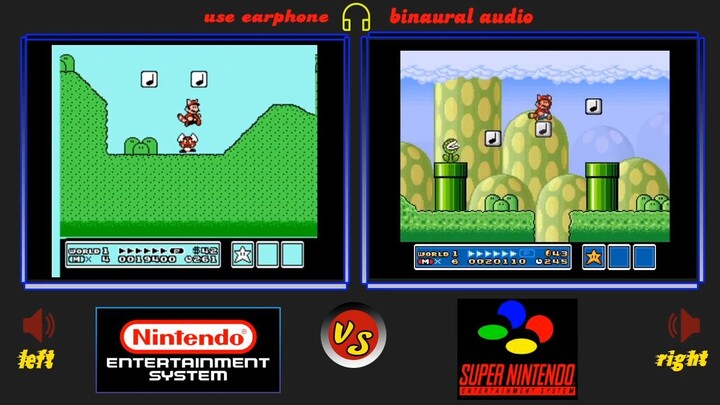 Super Mario Bros 3  _NES VS SNES (Which One is Better_) side by side comparison