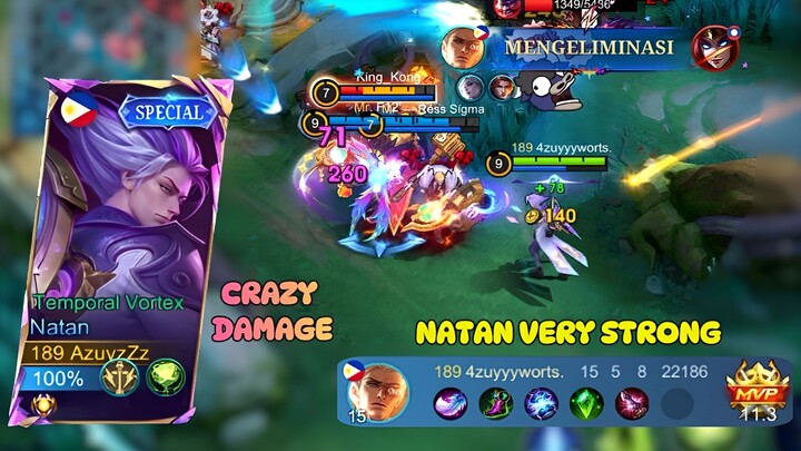 BUILD NATAN TERGILA!! 💀 15 KILL 8 ASSIST 😱 MUSUH HANCUR DALAM DETIK 🔥