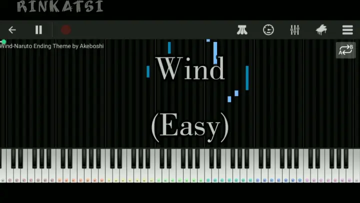 Wind - Naruto Ending theme song | tutorial Easy